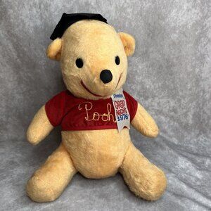 Disneyland Grad Night 1976 Winnie The Pooh Plush Red Velvet Vest Motorboard Hat